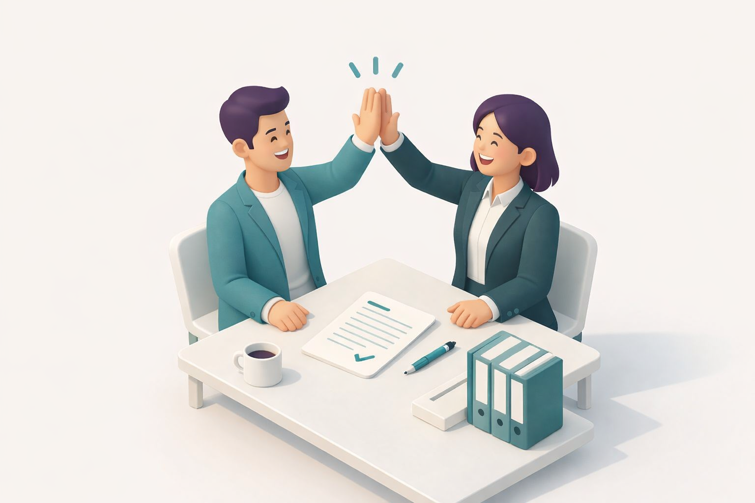 Freude über die erfolgreiche Gehaltsverhandlung