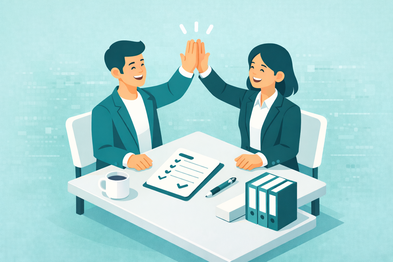 Freude über die erfolgreiche Gehaltsverhandlung