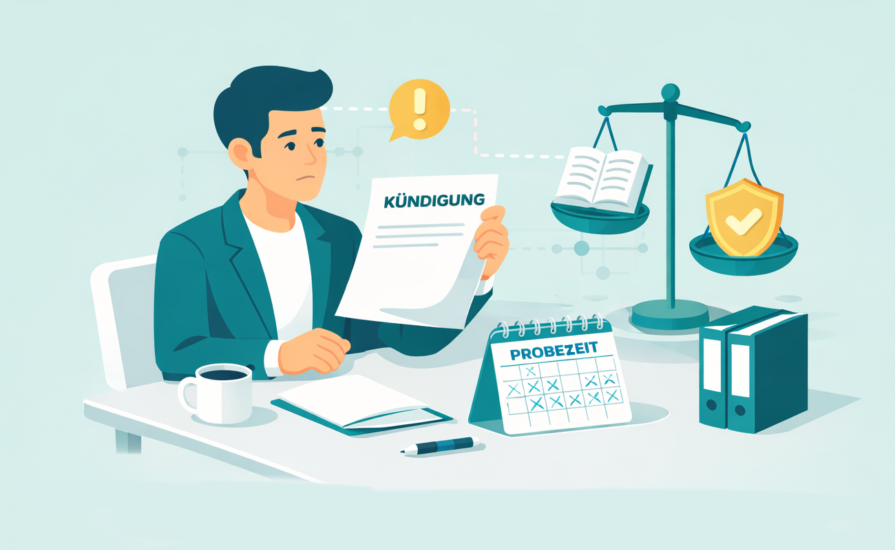 Arbeitnehmer erhält Kündigung in der Probezeit durch Arbeitgeber