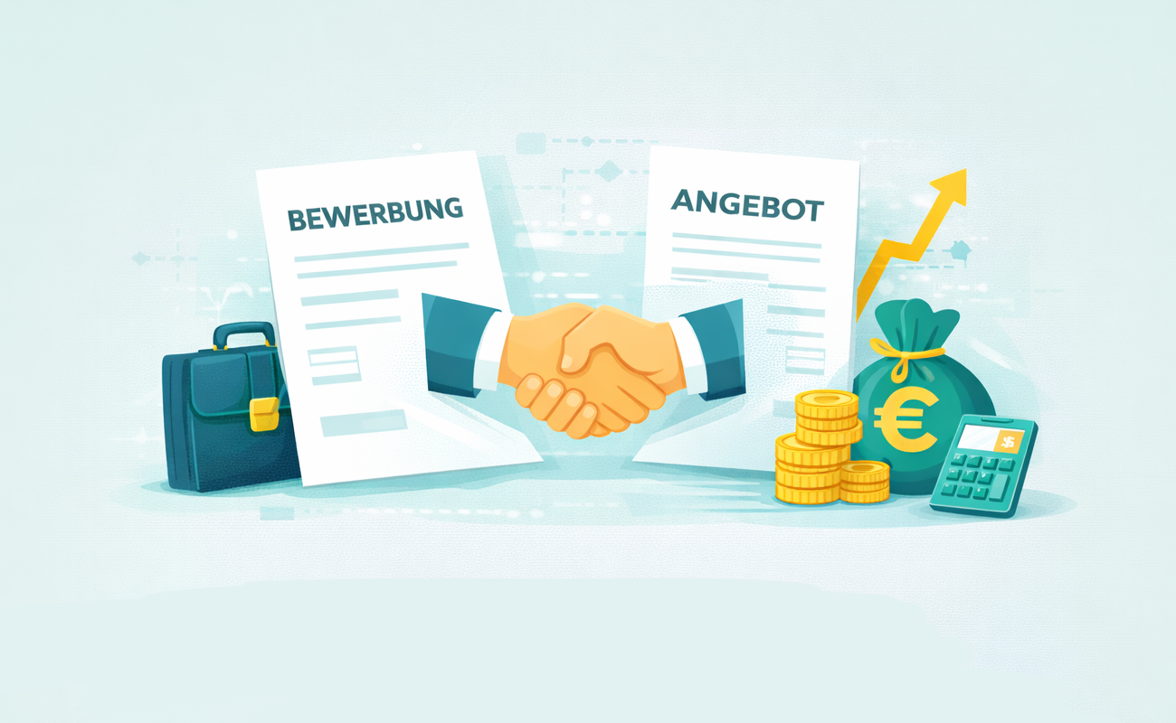 Erfolgreicher Handschlag bei der Gehaltsverhandlung