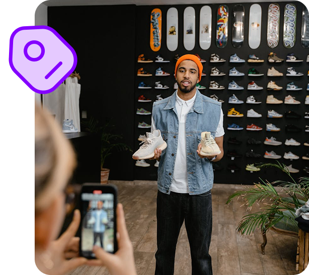 Smartphone screen showing Nile’s Watch & Shop interface