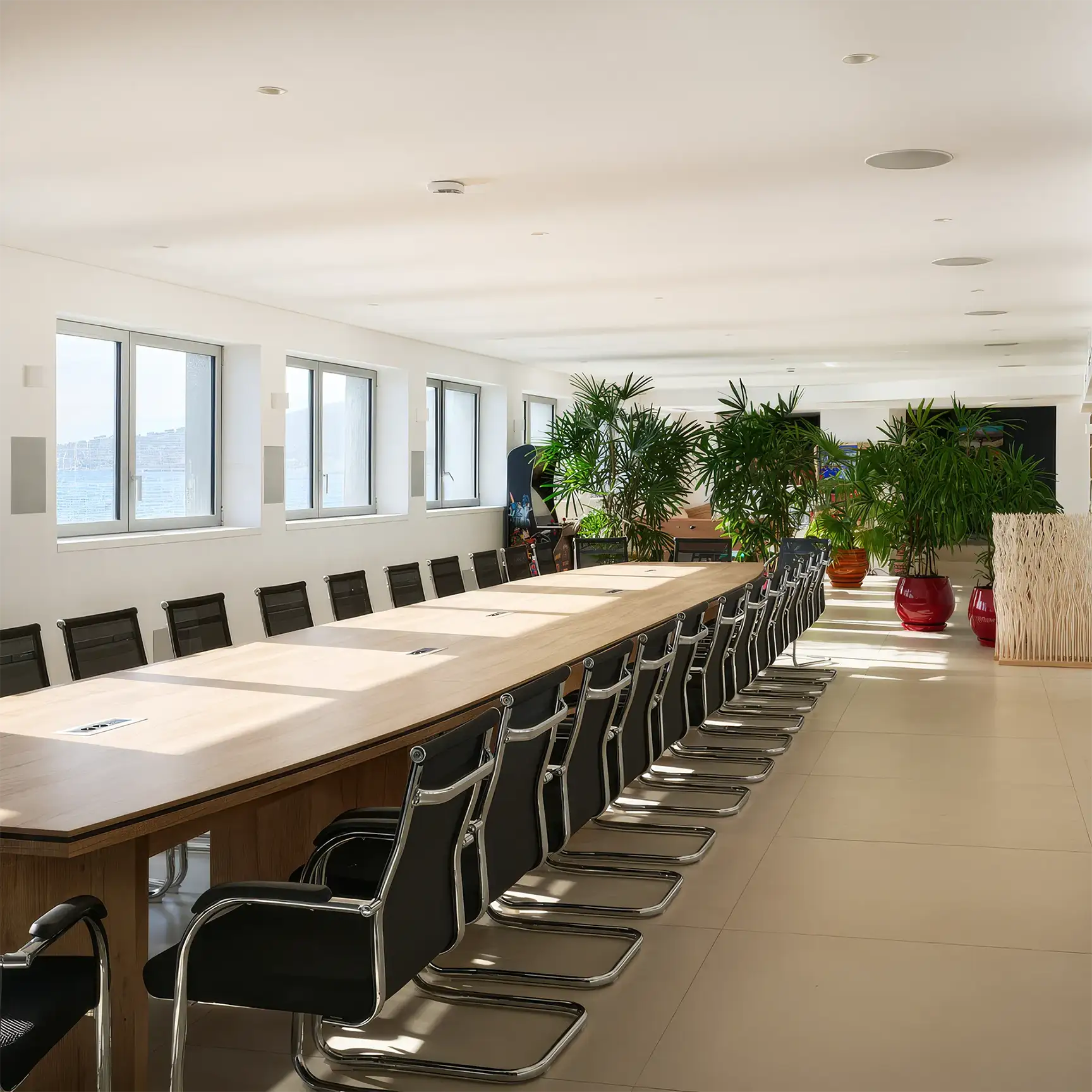 Séminaire d'entreprise dans la salle de réunion de la Villa L'Île Verte, La Ciotat