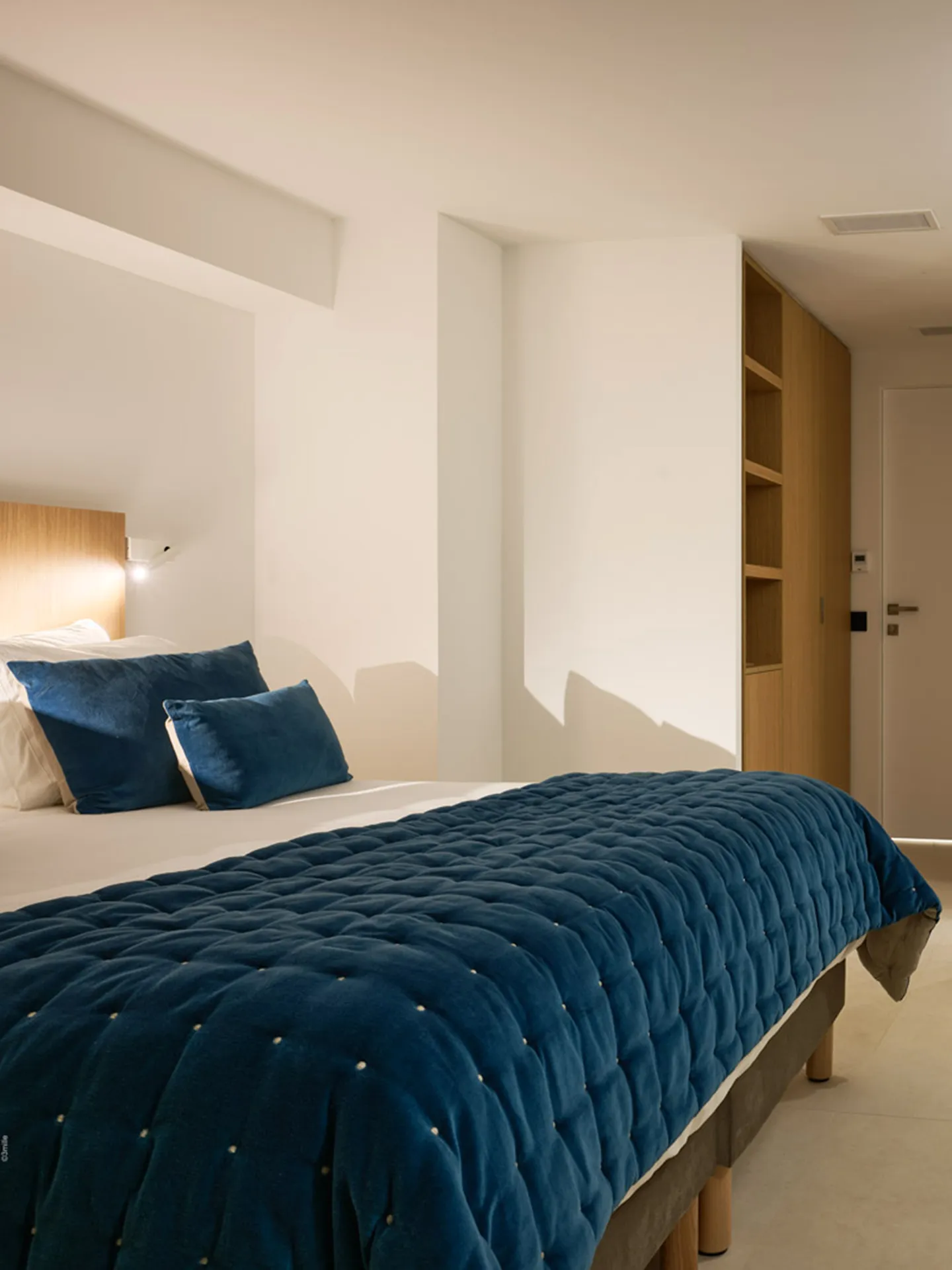 Chambre double n°4 avec lit 180x200 cm et vue Méditerranée - Villa L'Île Verte