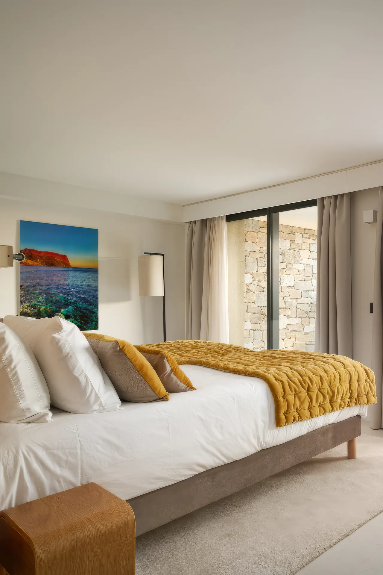 Chambre double avec terrasse privative et vue sur la Méditerranée, Villa L'Île Verte