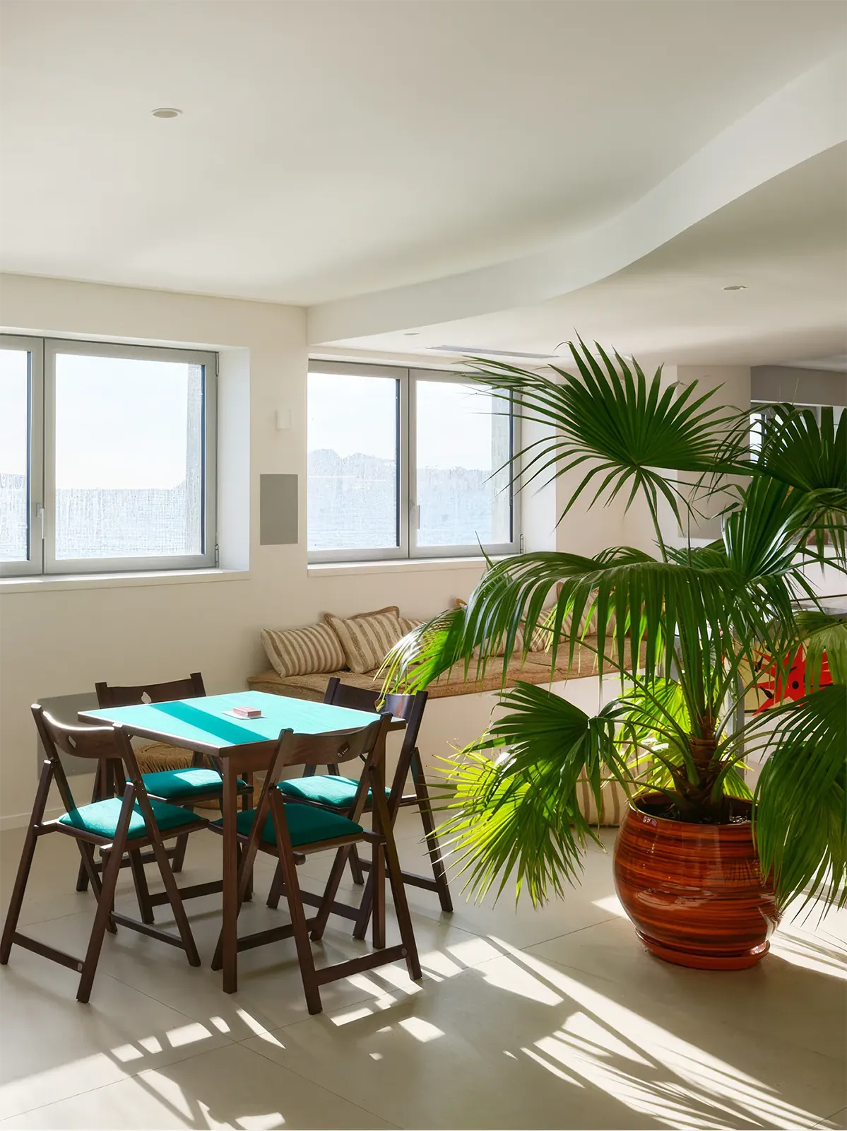 Espace détente avec plantes vertes - intérieur Villa L'Île Verte, La Ciotat