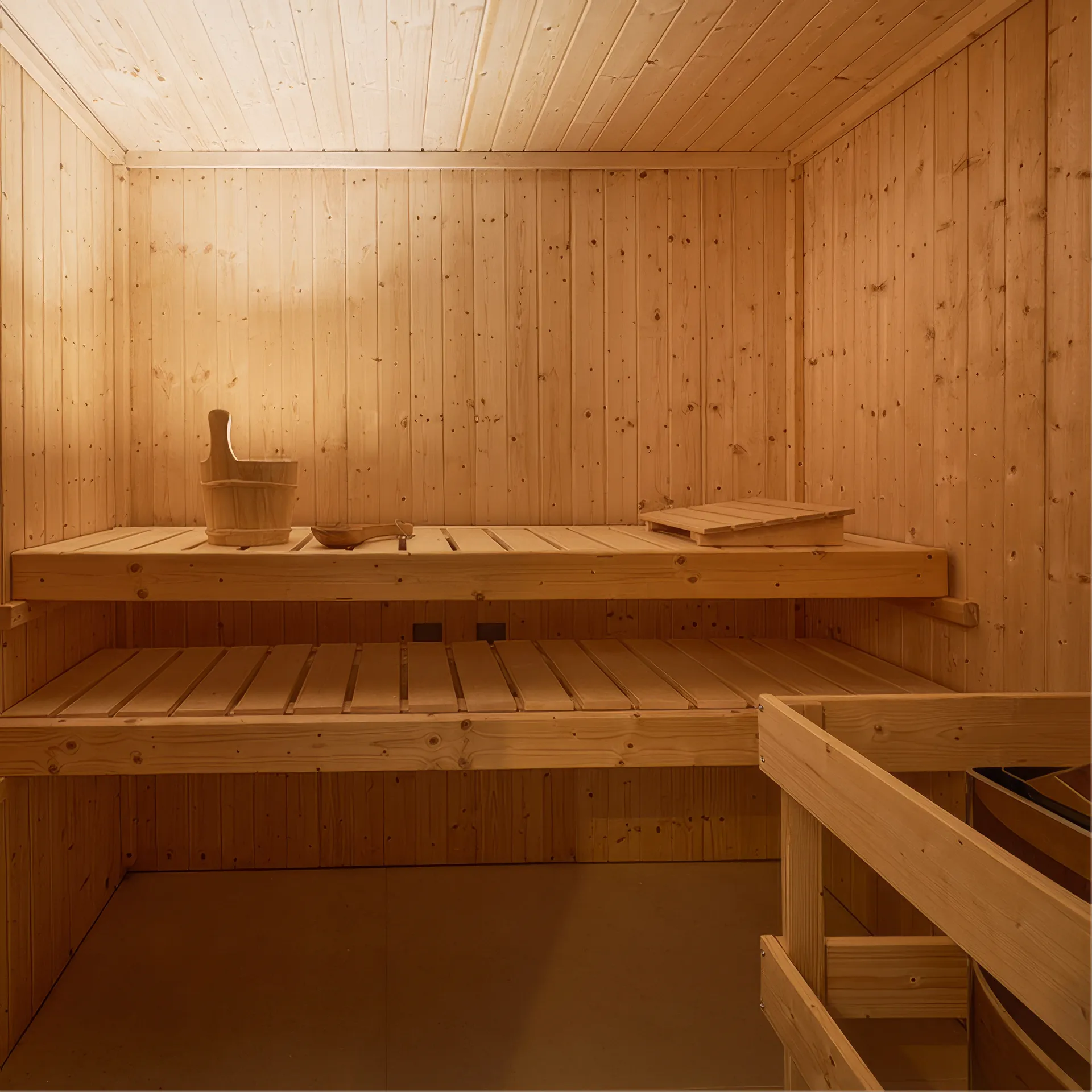 Sauna en bois traditionnel de la Villa L'Île Verte, bien-être La Ciotat