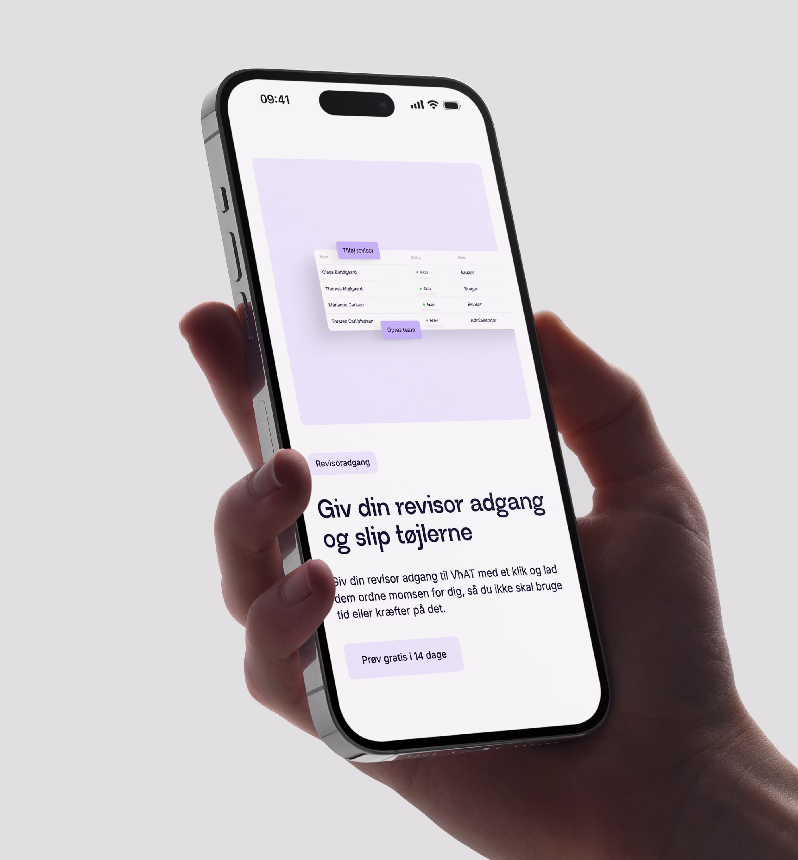 To stablede visitkort for VhAT, co-founder, inklusiv e-mail, telefonnummer, hjemmeside og virksomhedsadresse i Danmark.