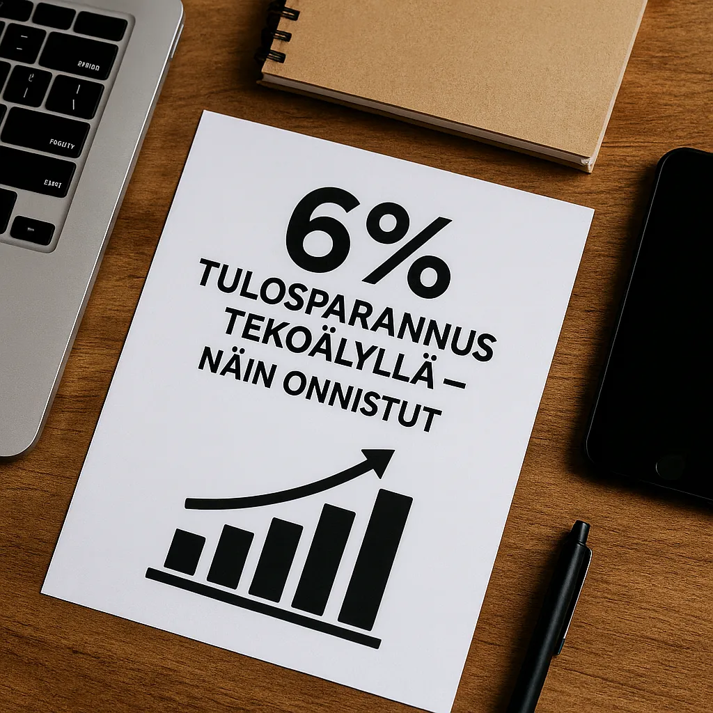 6% tulosparannus tekoälyllä – näin onnistut