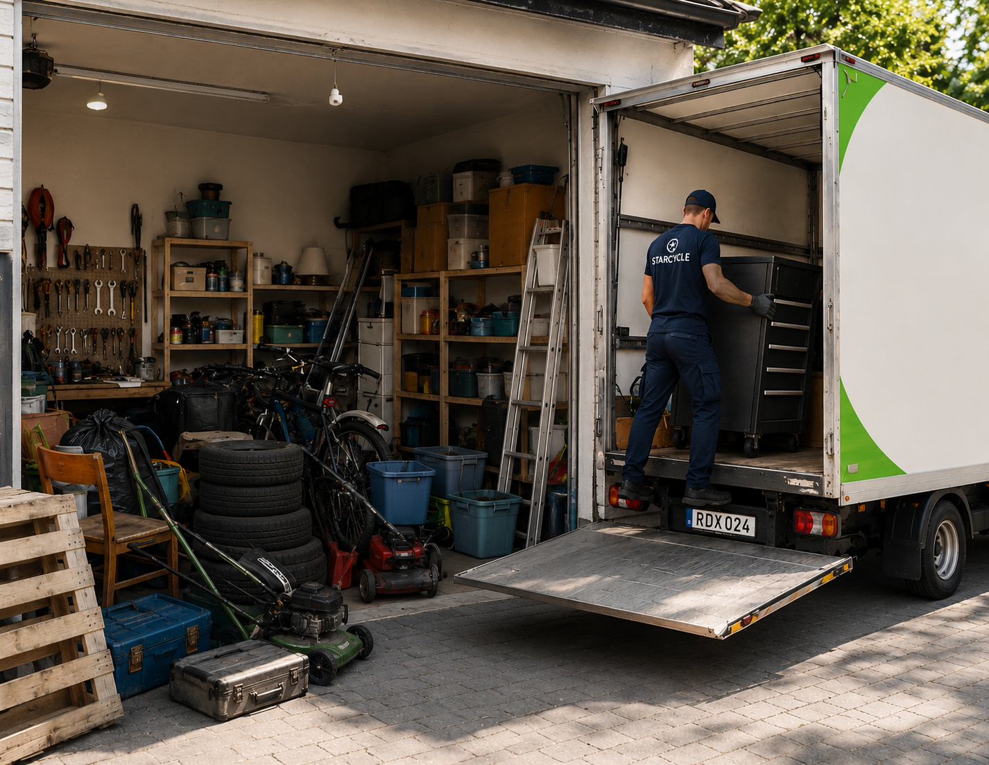 Garage före tömning