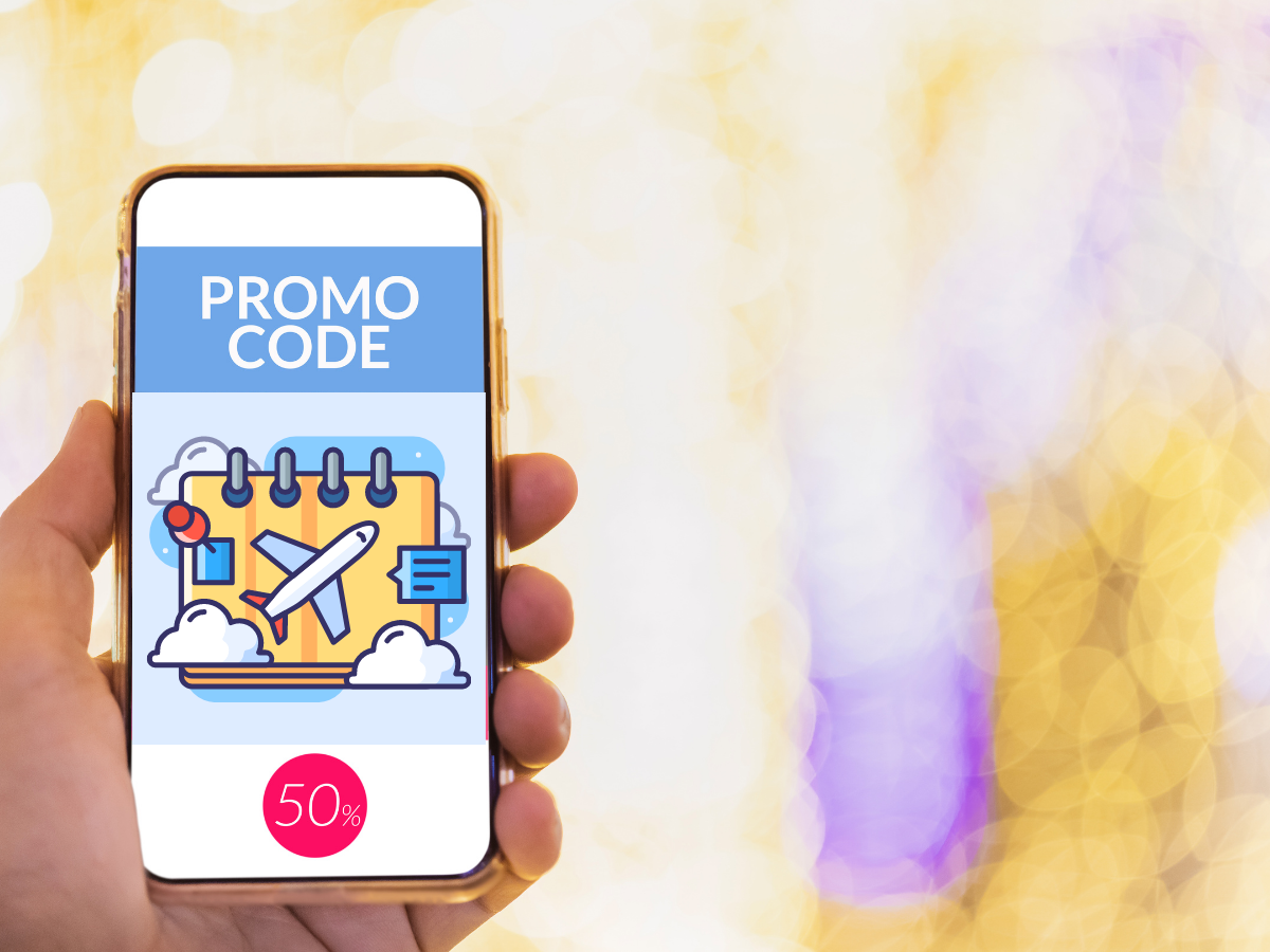 A tour operator mobile app offering promo codes for tours
