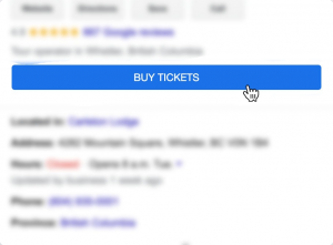 Screenshot of how Reserve with Google works for transport and tour operators