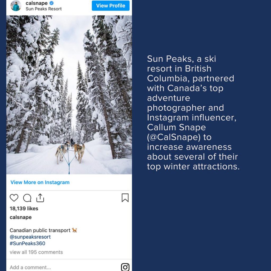 An example for influencer marketing for tour and transport industry