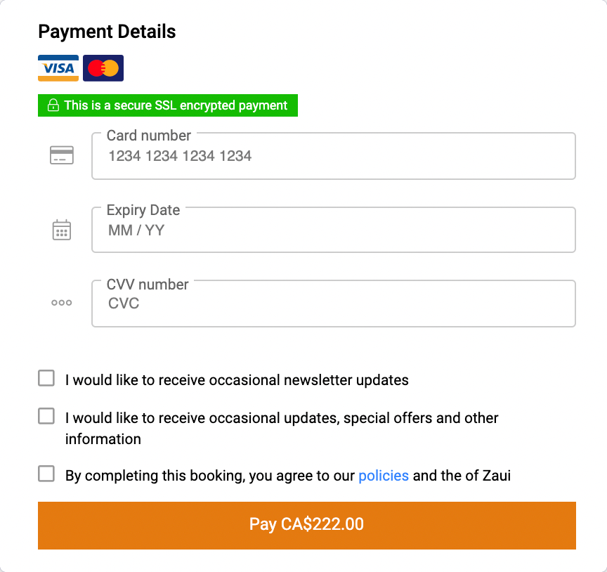 example of how payment gateway works in an online booking engine for tour operators