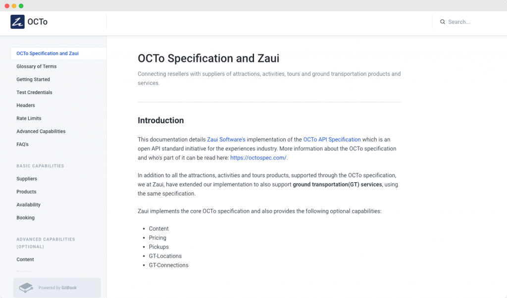 More on OCTo Specification and Zaui