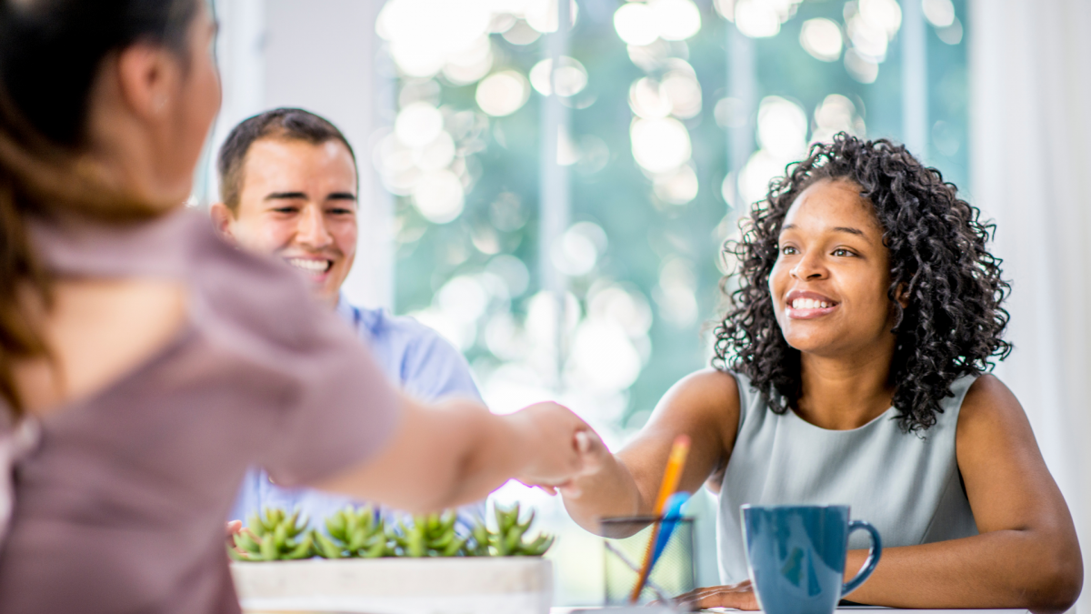 An image showing an employee hiring seasonal staff