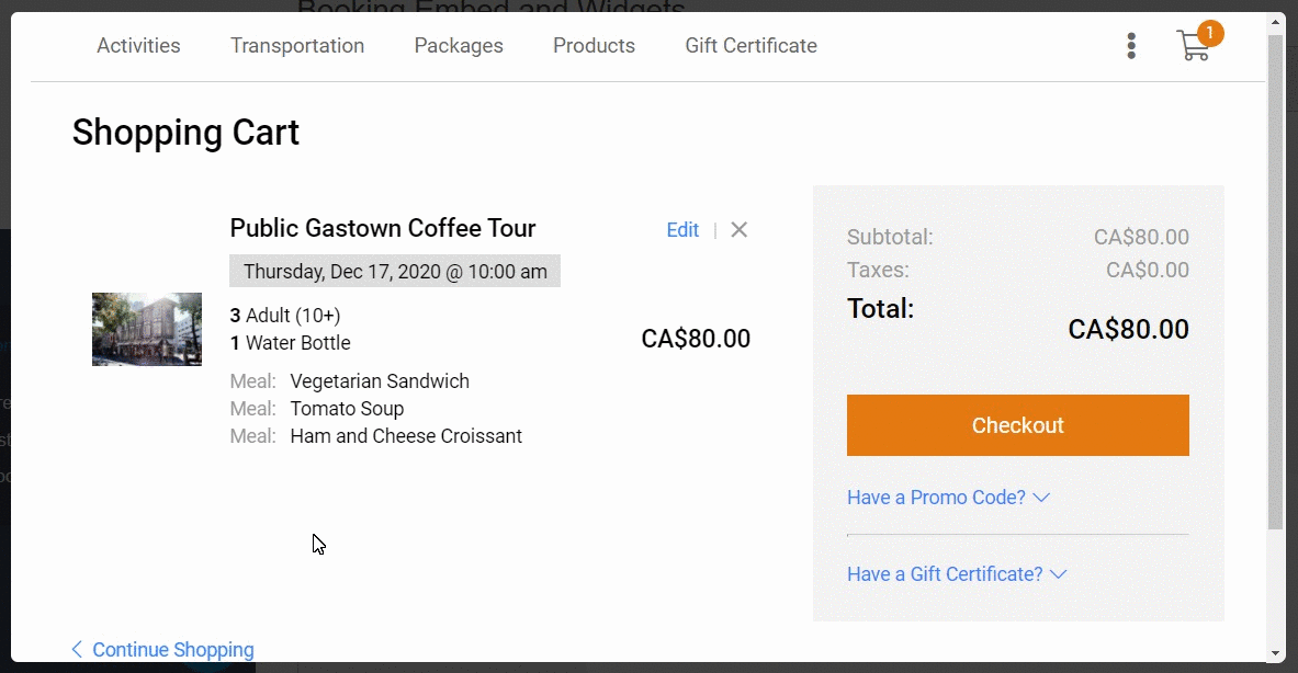 an image showing how an online booking system generates promo code for tour and activity operators