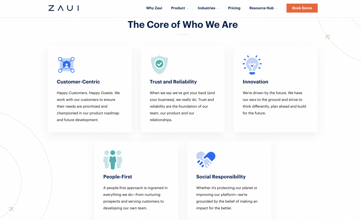 core values of Zaui