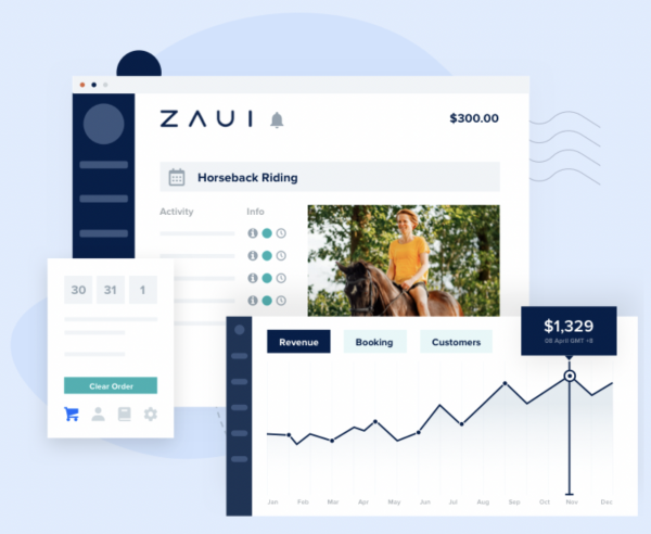 A representative image of an online reservation software for tour and activity operators