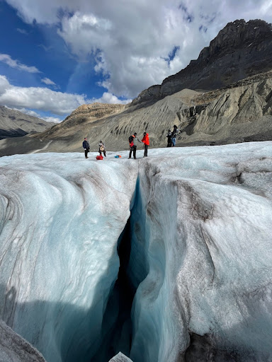 An image of guests enjoying the tour offered by IceWalks