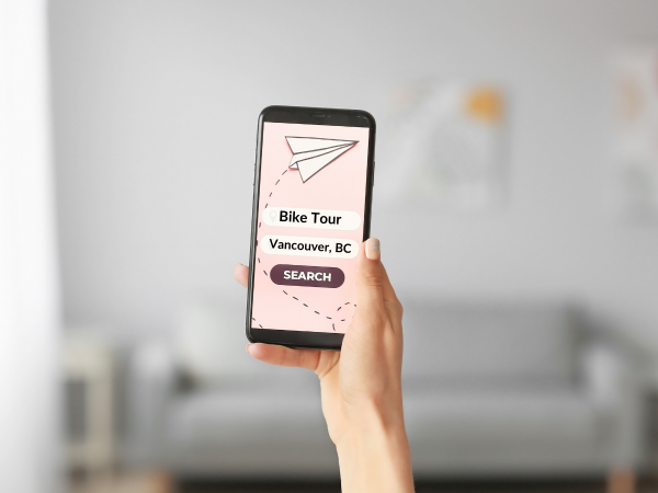 A guest booking tours on mobile.