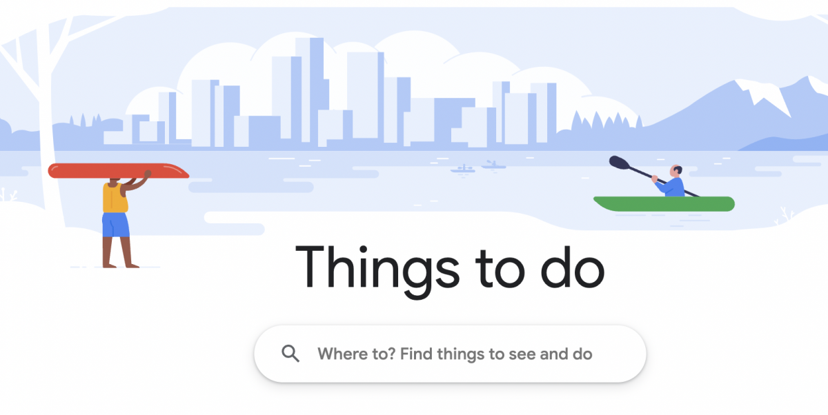 A screenshot of Google Things to do