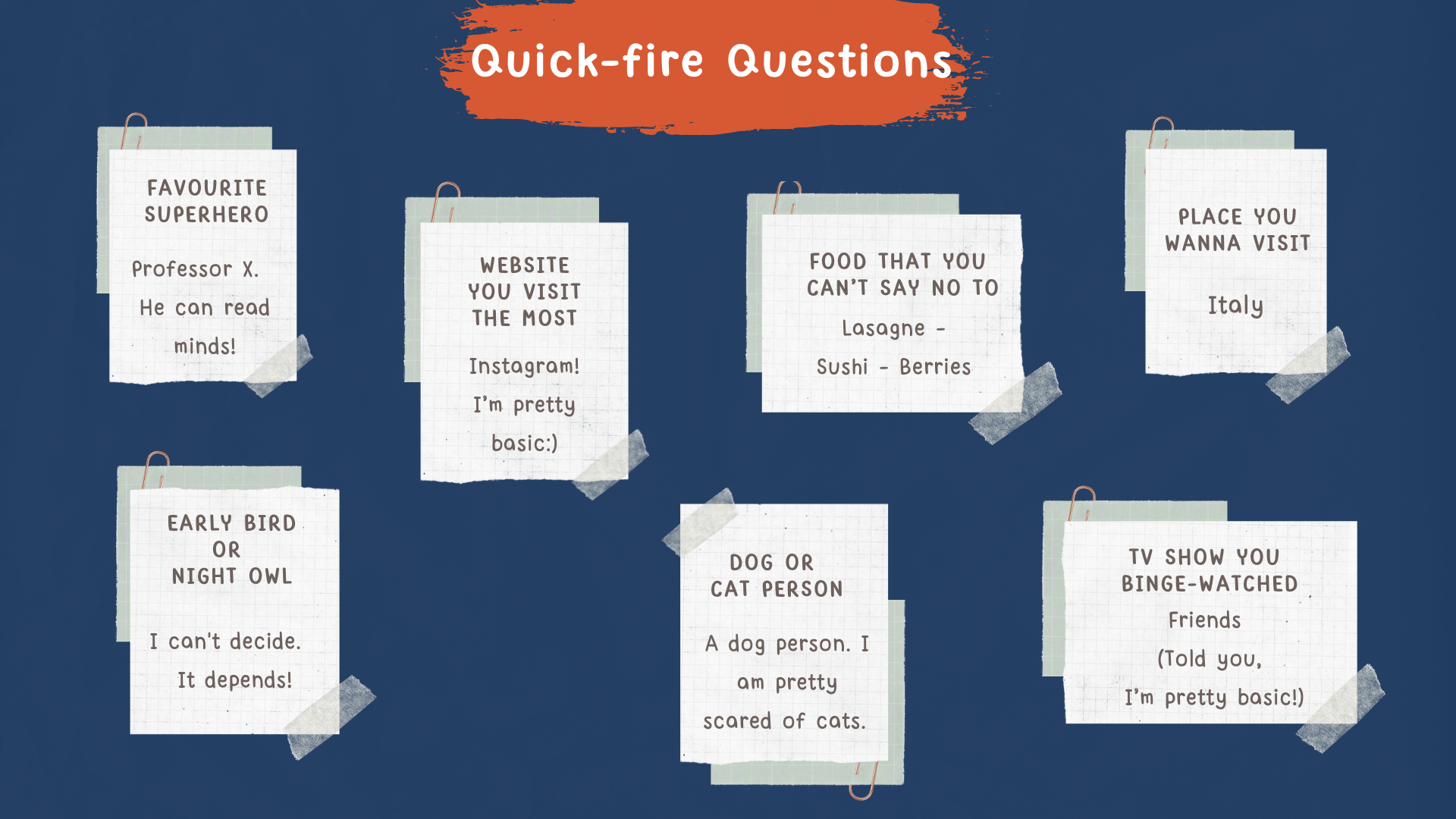 Rapid fire questions Zauian Bana