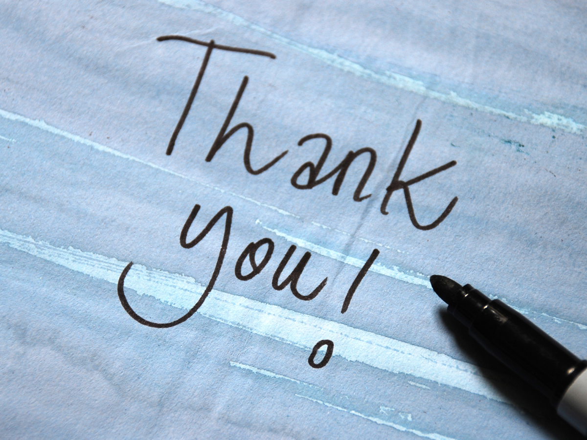 An image of a thank you note for travellers.