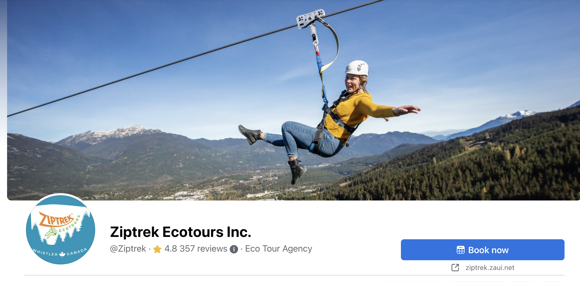 An example of a tour operator using social media to get direct bookings