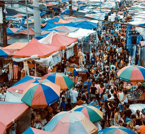 Photo de marché vu d'en haut
