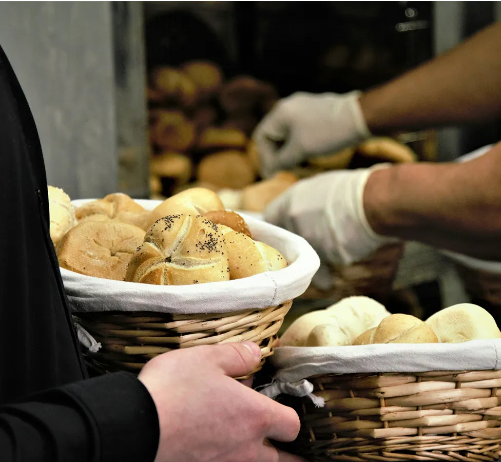 Photo de paniers de petits pains
