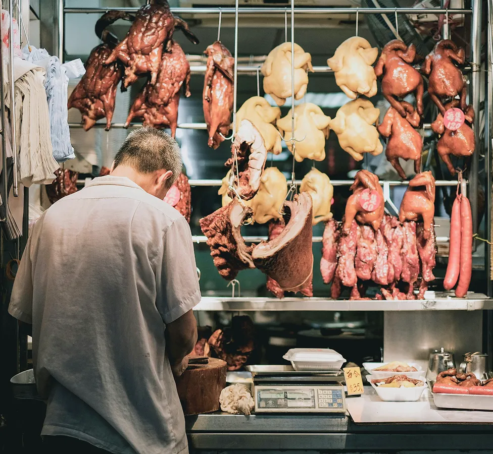 Photo de vitrine de boucherie