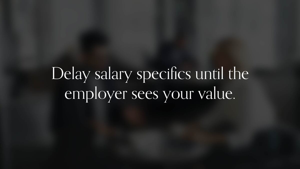 When Should Salary Come Up in an Interview?