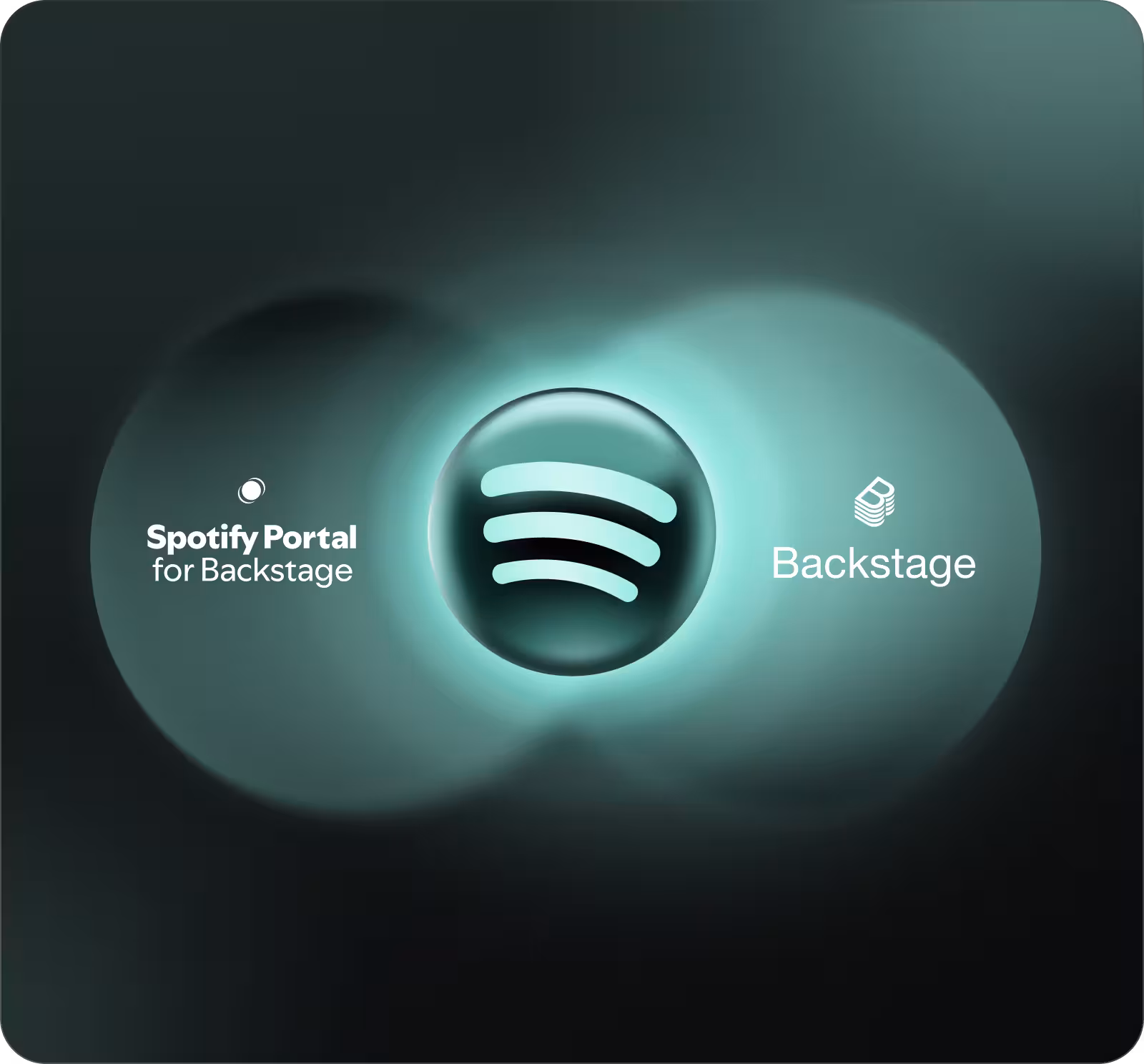 two connected circles and Spotify logo in the middle