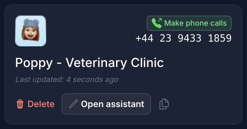 screenshot for set greeting