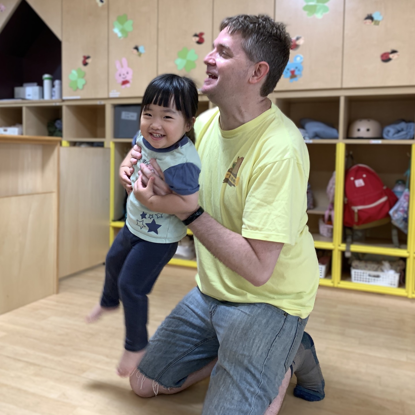 Our teacher teaching Nursery class
