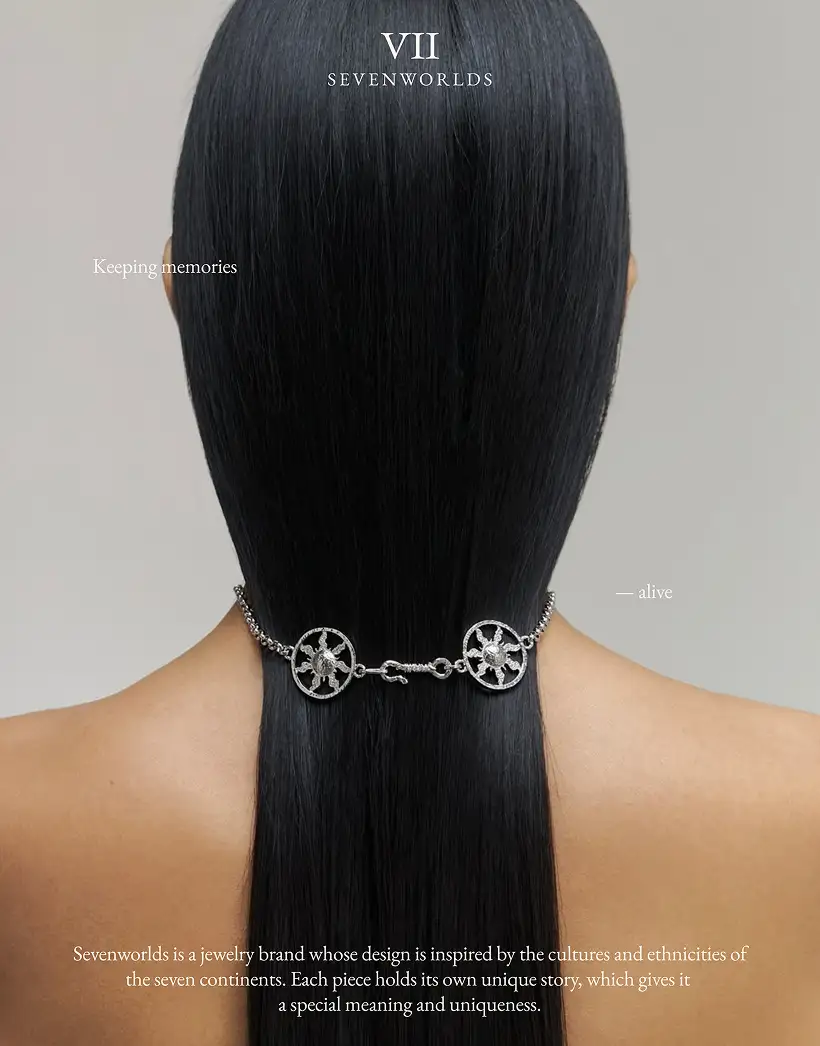 Luxury jewellery e-commerce branding for Sevenworlds