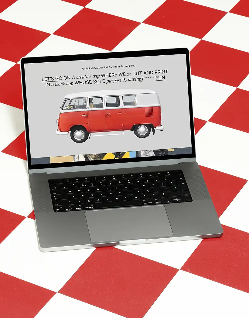 Collage-driven portfolio website for Israeli art director Igal Talianski