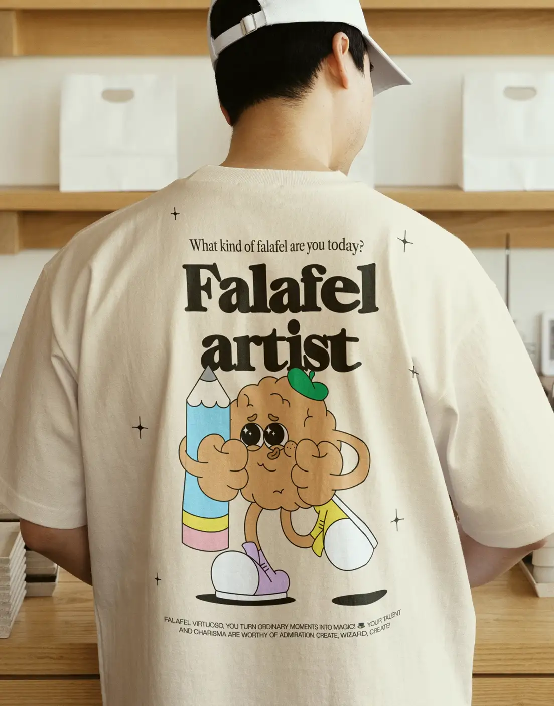 Branding and web design for Lolafel — playful micro-quiz turning users into cartoon falafels.