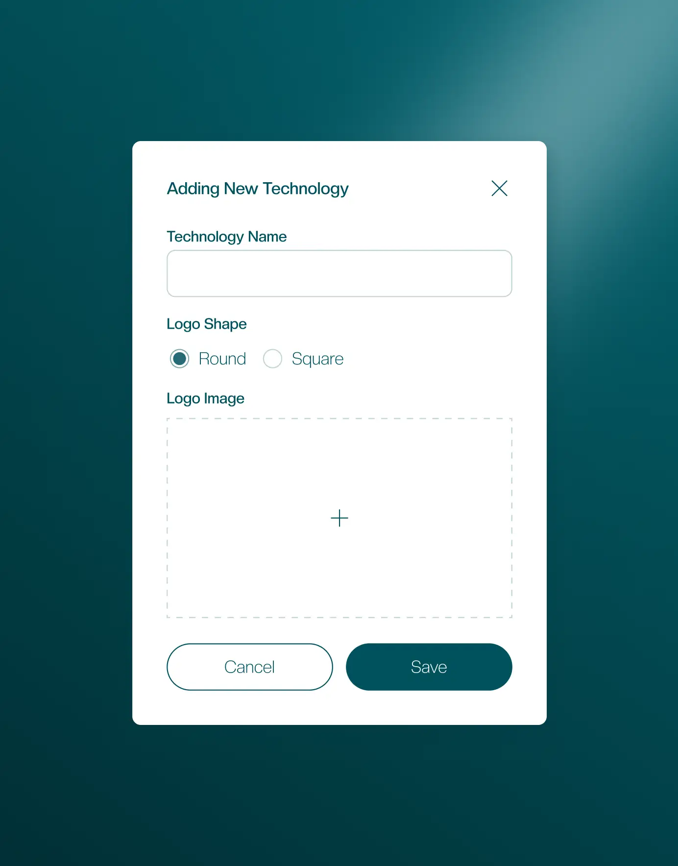 Brightr case editor — add technology: name and logo upload