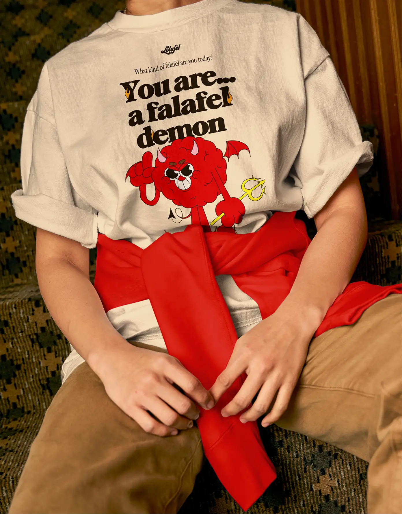 Lolafel T-shirt — “Falafel angel” character print