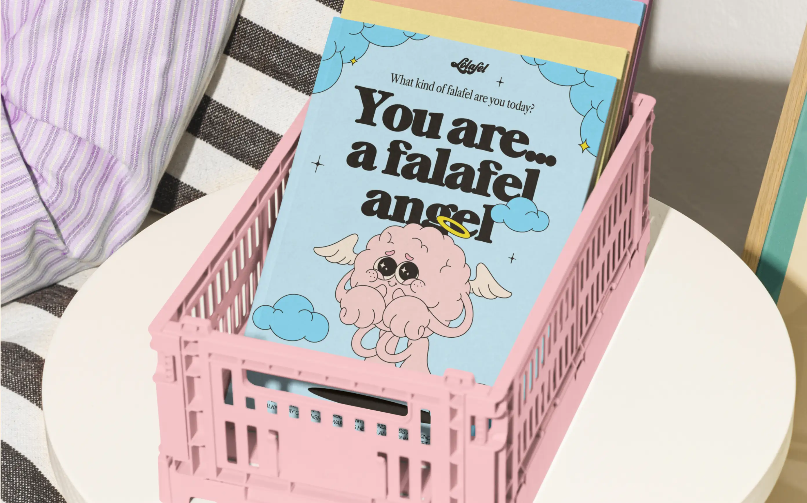 Lolafel poster print — “You are a falafel angel”