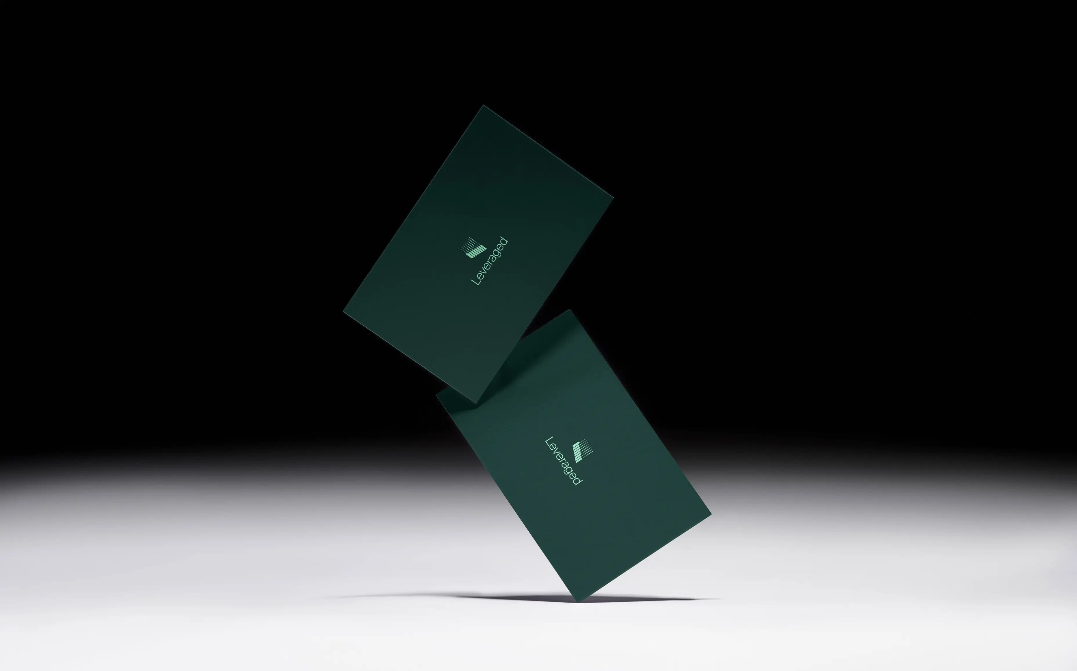 Fintech brand business card mockup design