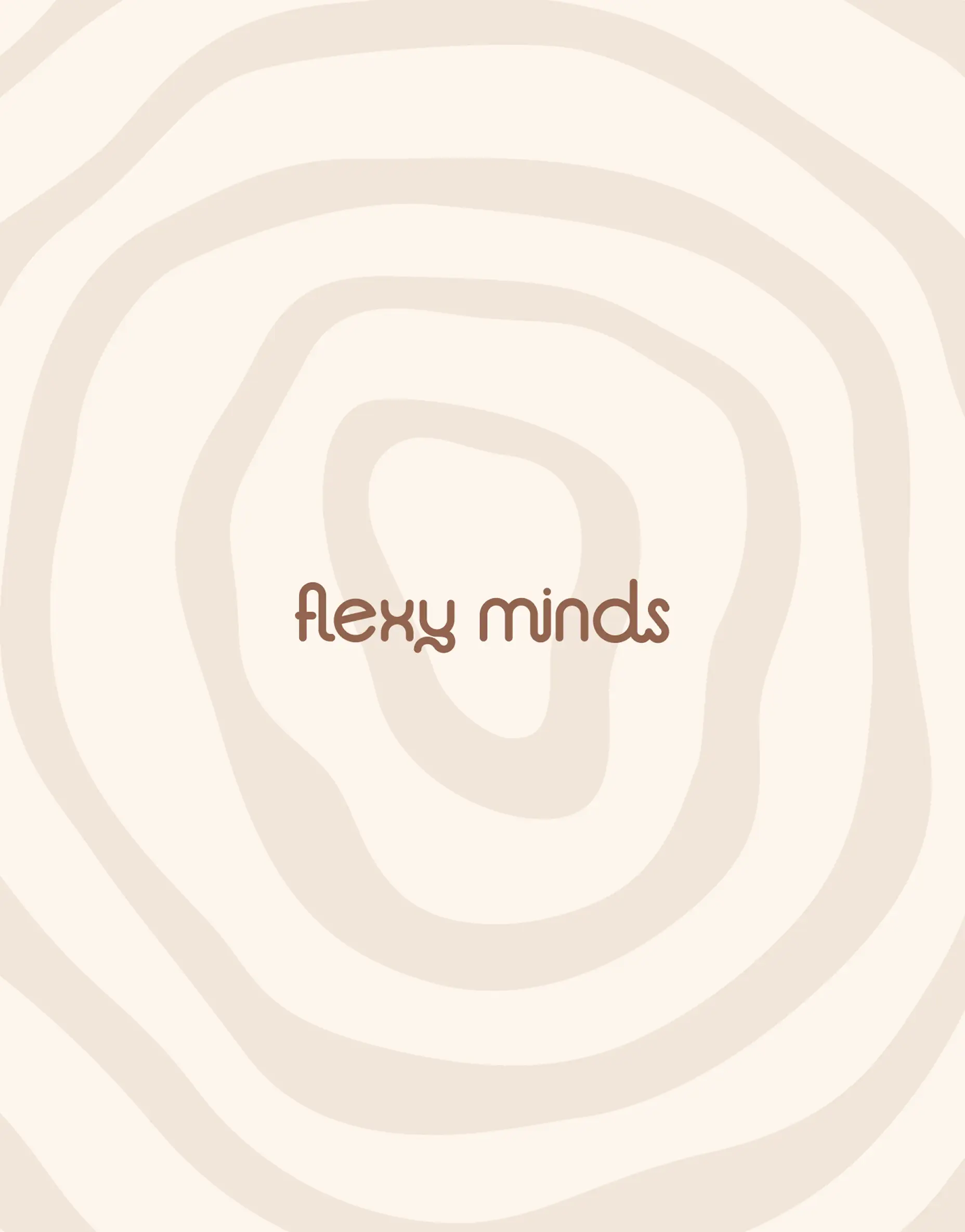 Flexy Minds logo on organic pattern