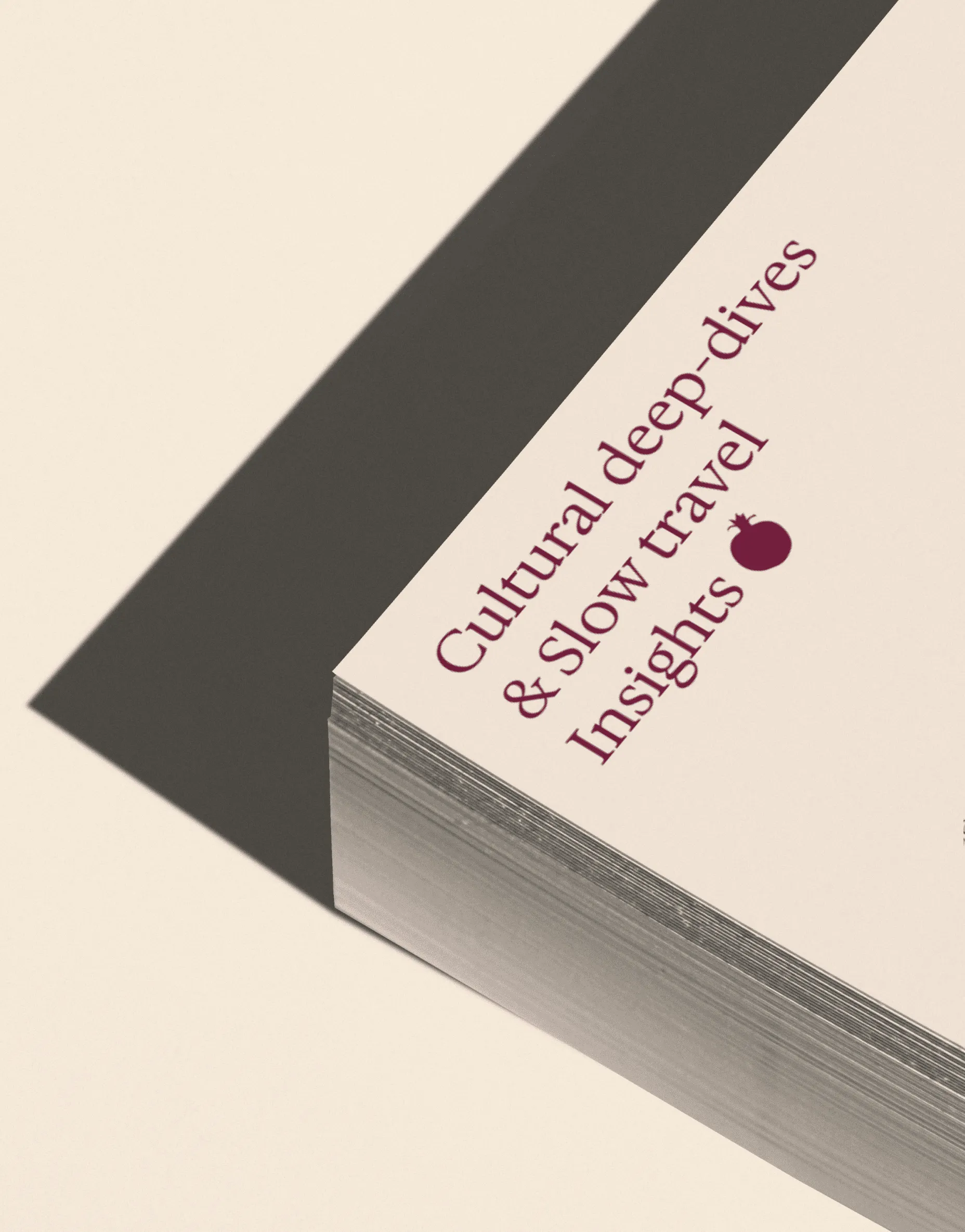 Book cover detail reading “Cultural deep dives & slow travel insights”.