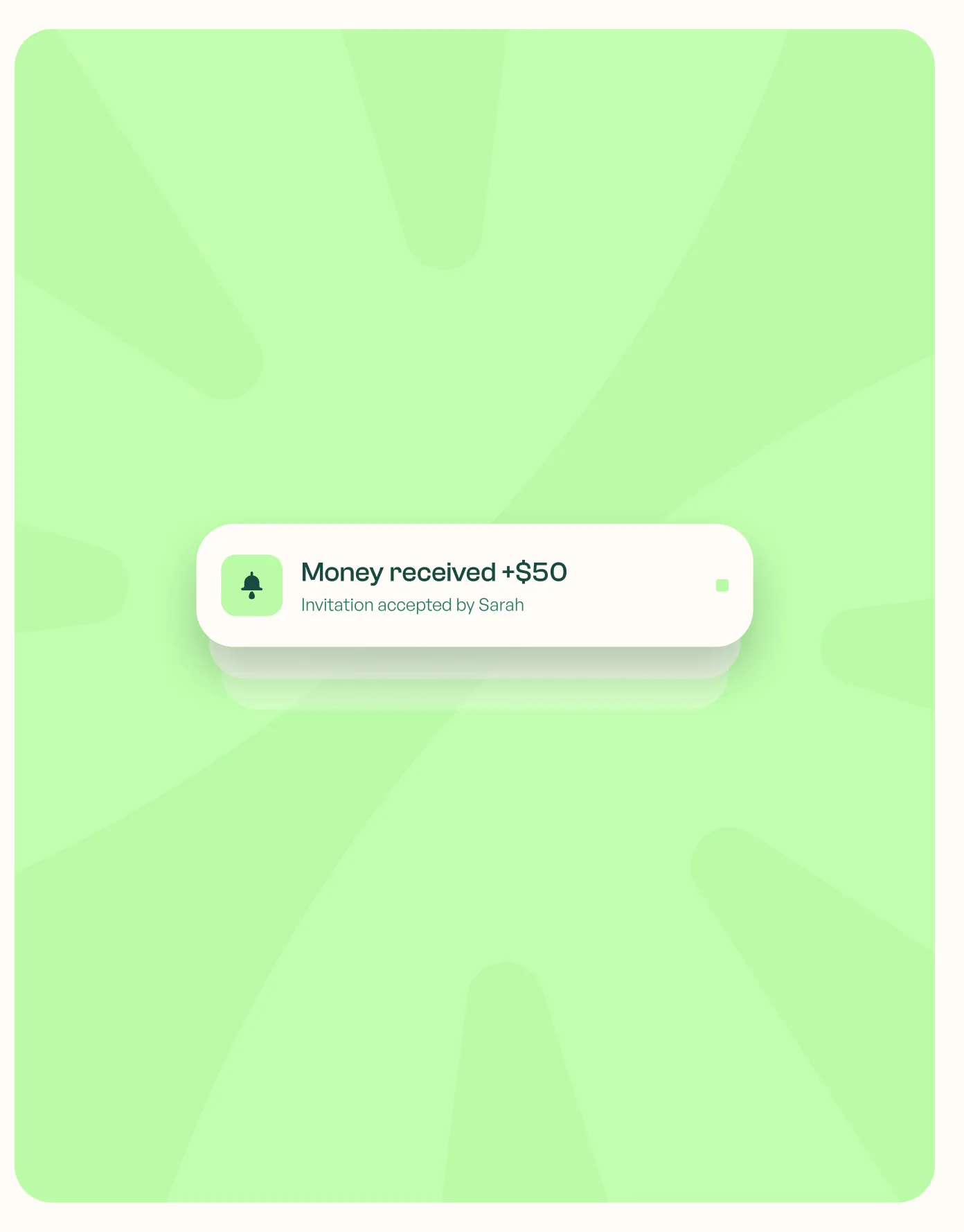Faïda notification: Money received +$50