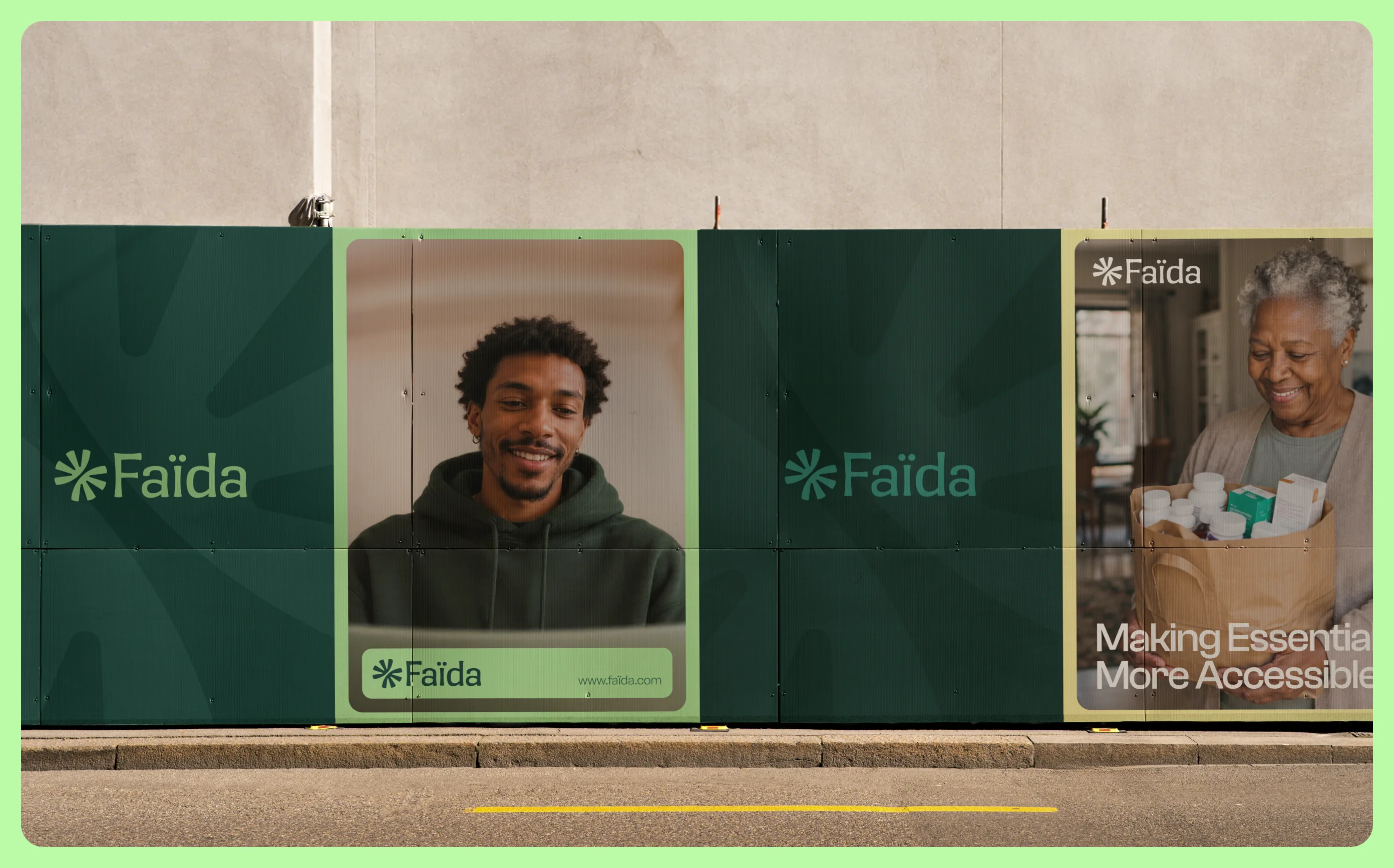 Faïda posters on a street wall