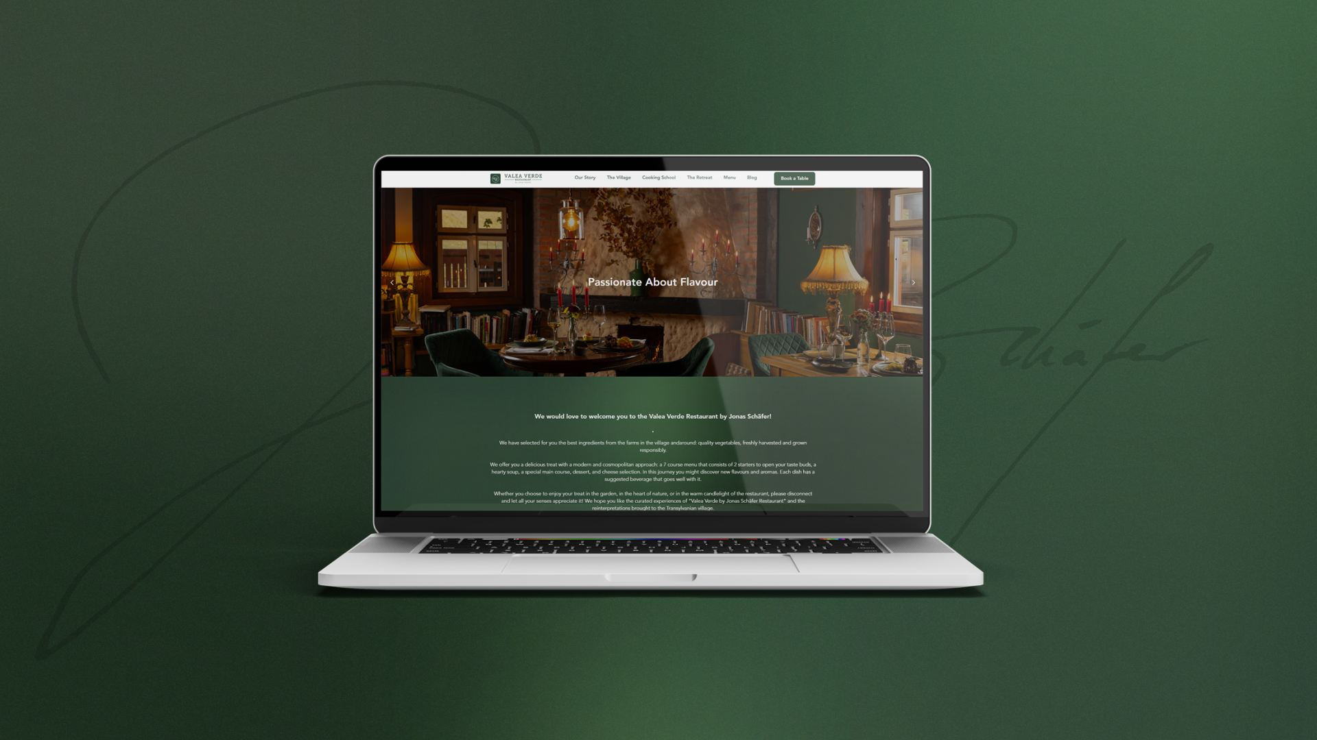 Valea Verde Restaurant by Jonas Schafer - Website development and UX-UI