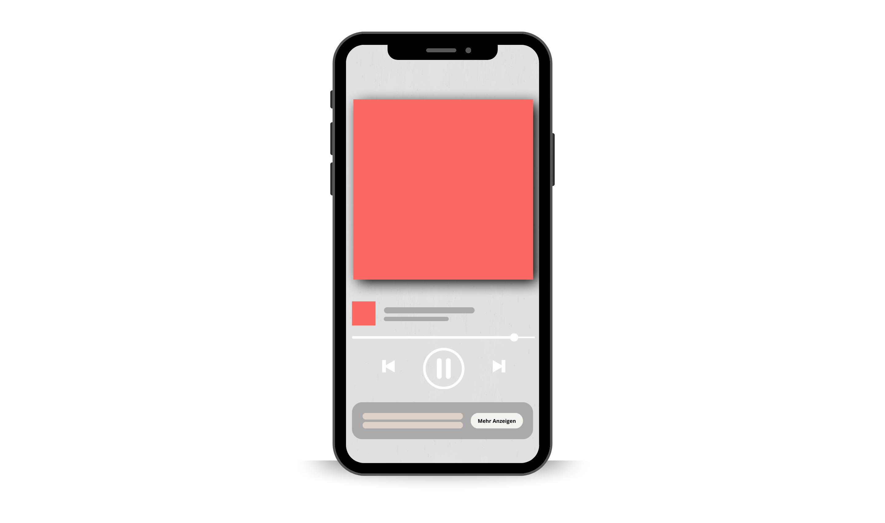 Mockup auf Handy zeigt die Verwendung von Spotify Audio Ads. Werbeflächen auf Spotify.