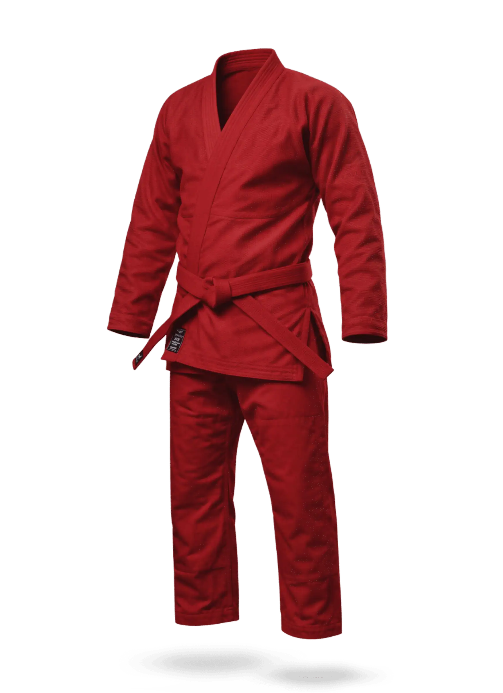 Монохромное красное кимоно KAITOGI для борьбы, объемный 3D-рендер экипировки без фона