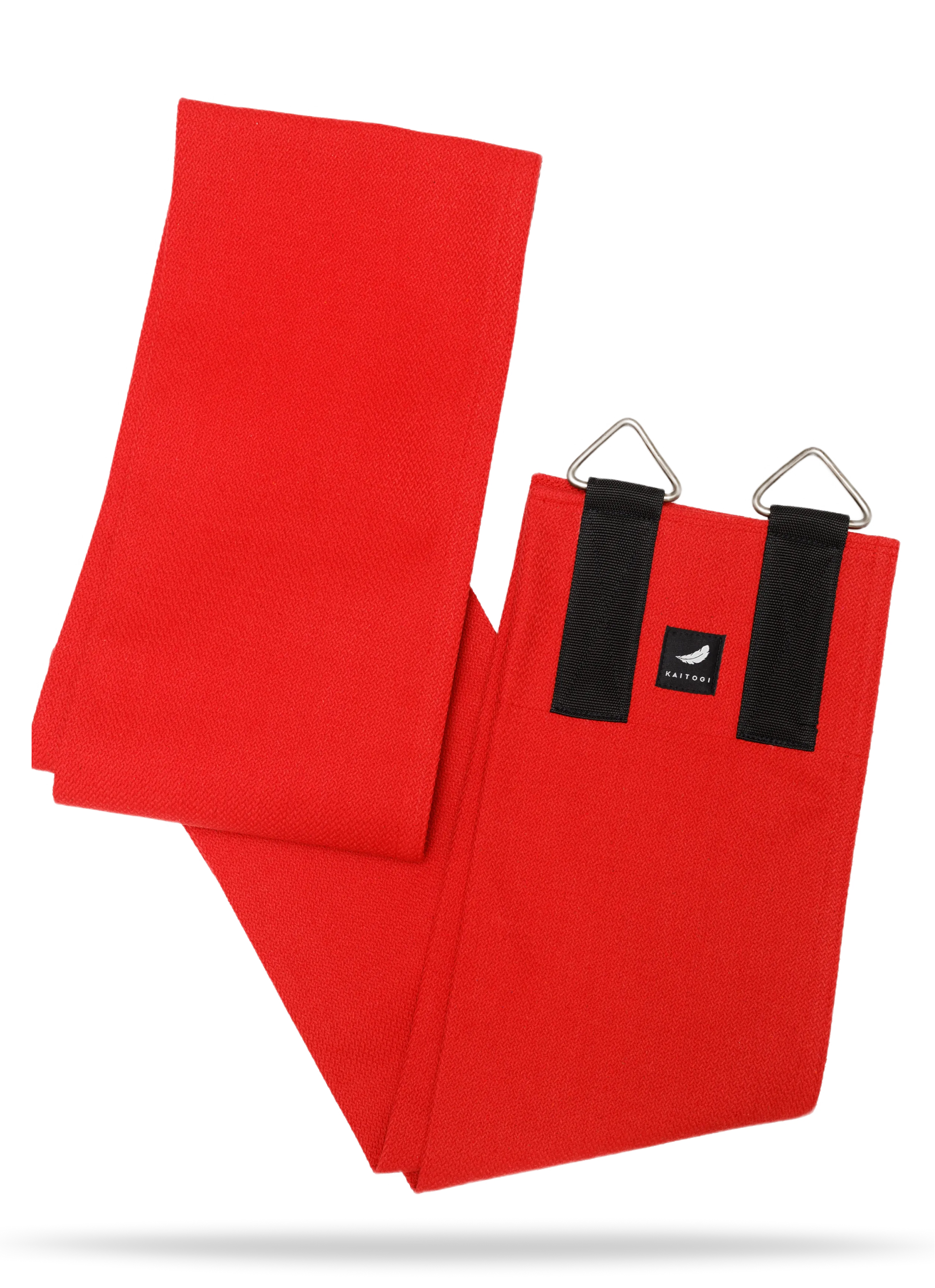 Спортивный тренажер канат-рукав кайтоги красного цвета для единоборств. Снаряд из плотной плетеной ткани для реалистичной имитации захвата за кимоно